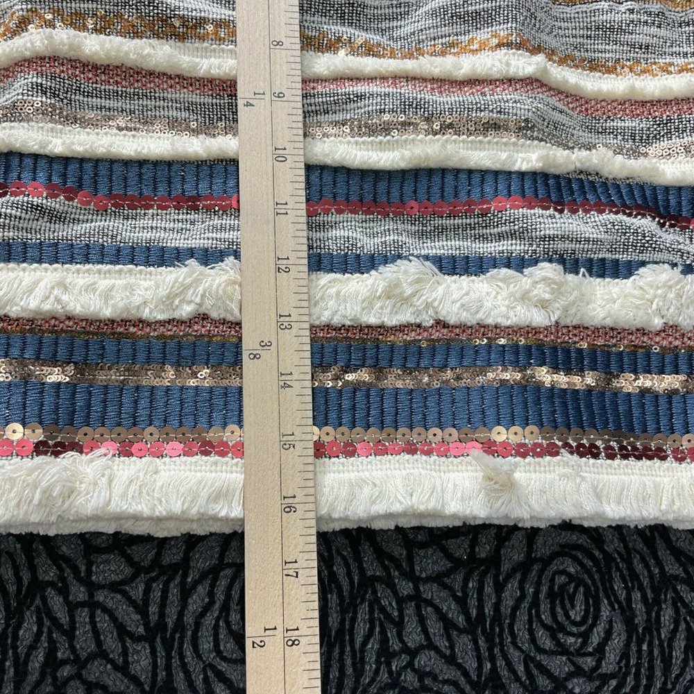 Anthropologie Moulinette Soeurs Skirt Womens Sz 4 Mini Erine Beaded fringe $128 - Picture 5 of 8